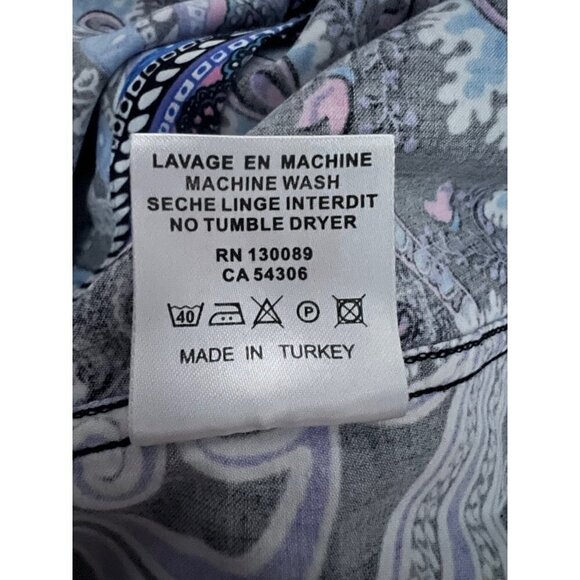 Jared Lang Mens Paisley Button Front Shirt Medium Cotton Sato 7689S Wearable Art - Picture 9 of 9